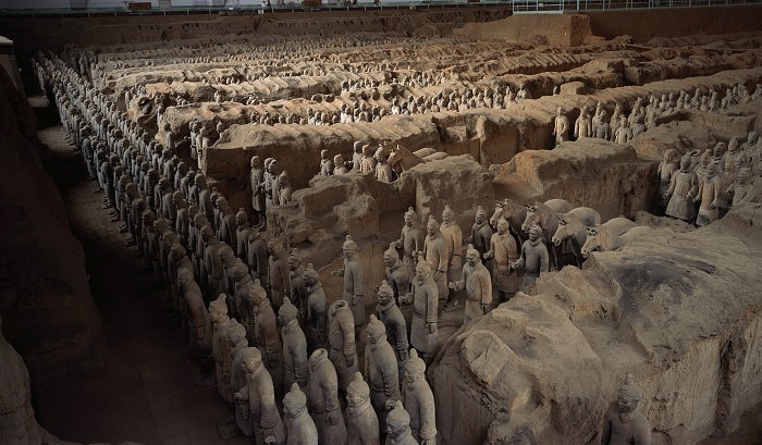 The first Chinese Emperor mausoleum / Qin Shi Huangdi Tomb.
