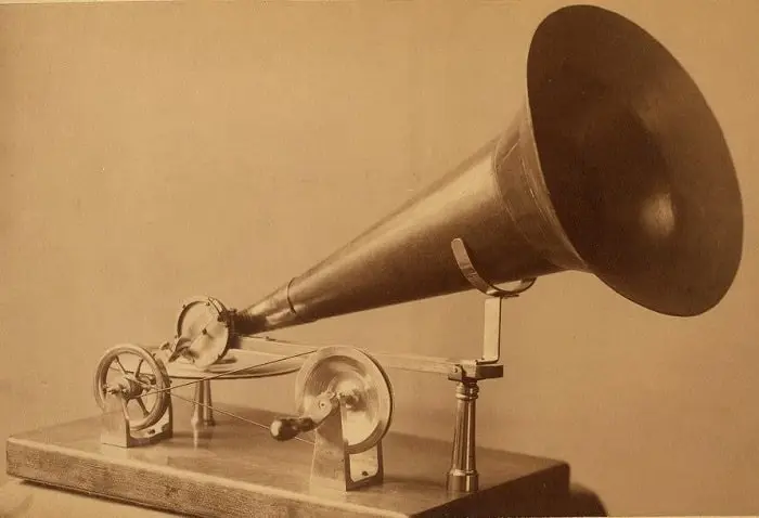 An early gramophone.