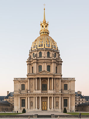 Hotel des Invalides is among the buildings built in Paris during the Louis XIV period,