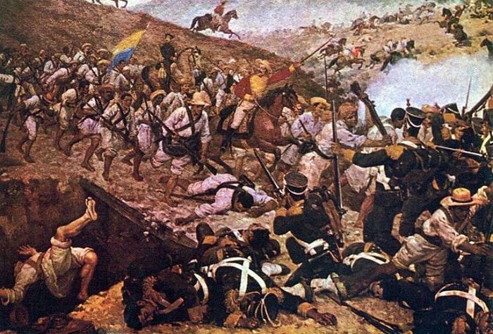 The Battle of Boyaca, drawn by Martín Tovar y Tovar.