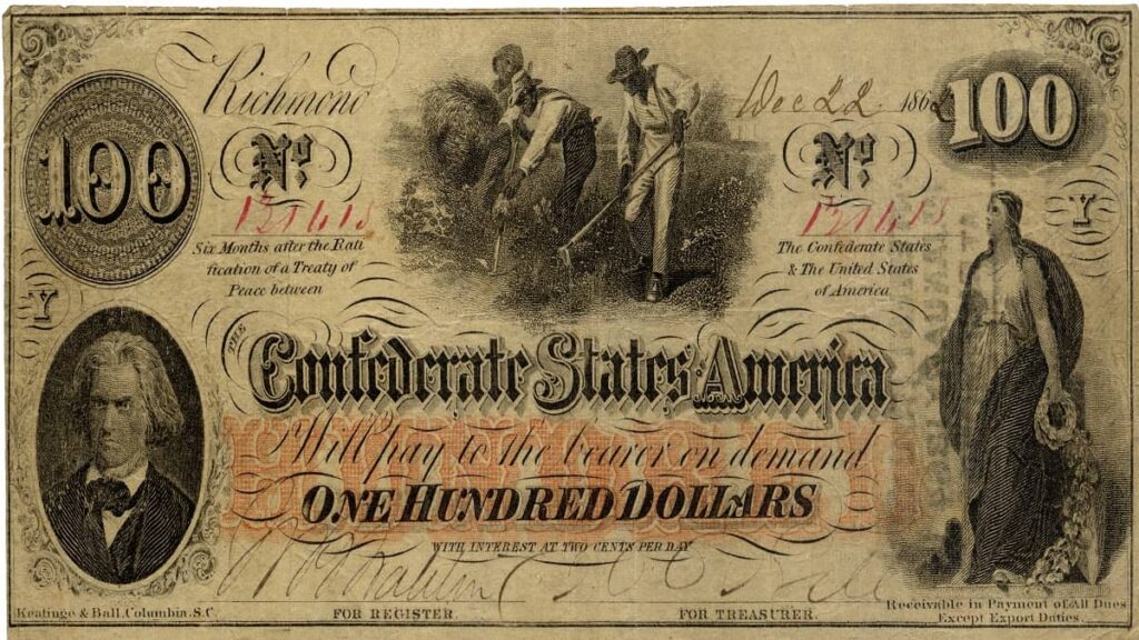 Confederate 100 dollars