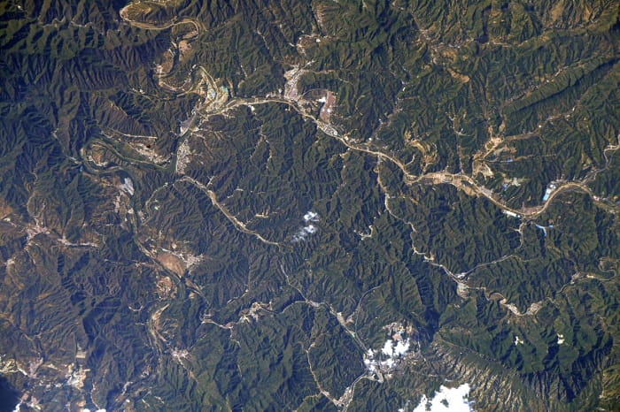 The photograph of the Great Wall of China from the eyes of an ESA astronaut on the International Space Station.