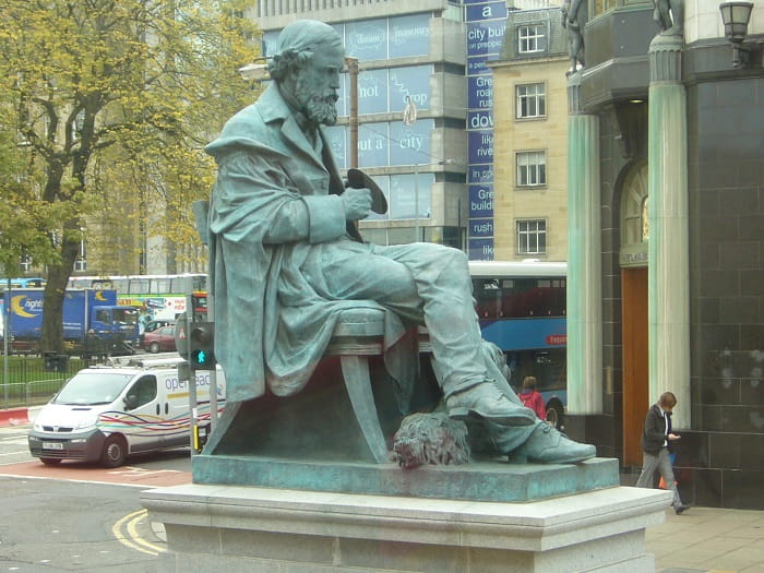 James Clerk Maxwell statue in the UK.