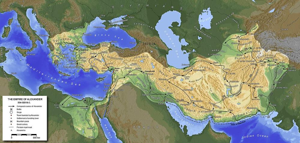 The empire of Alexander the Great.