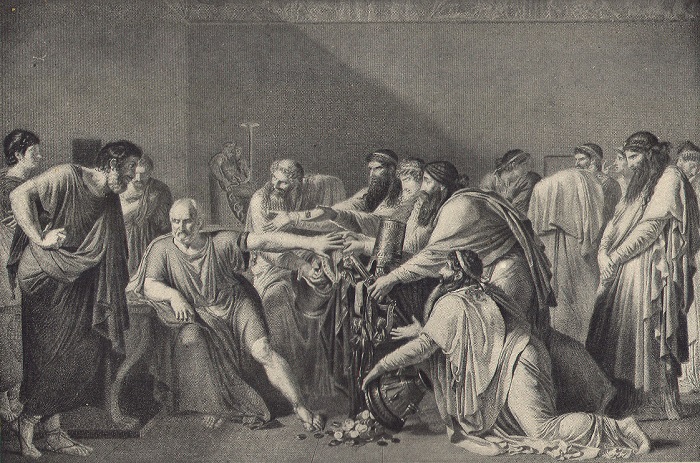 Hippocrates refusing the gifts of Artaxerxes.