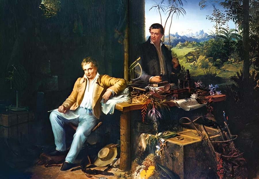 Humboldt and his fellow explorer, Aime Bonpland, traveled frequently and slowly, setting up a series of field stations while exploring the local area.