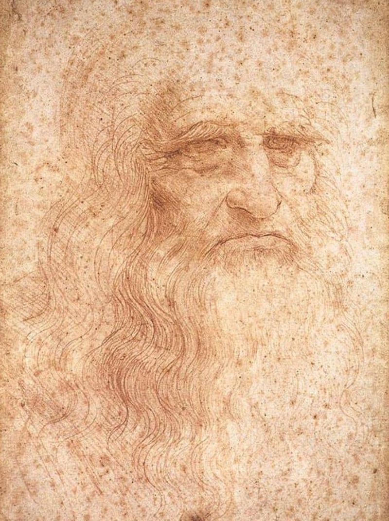 Portrait of a Man in Red Chalk, 1510. Leonardo da vinci.