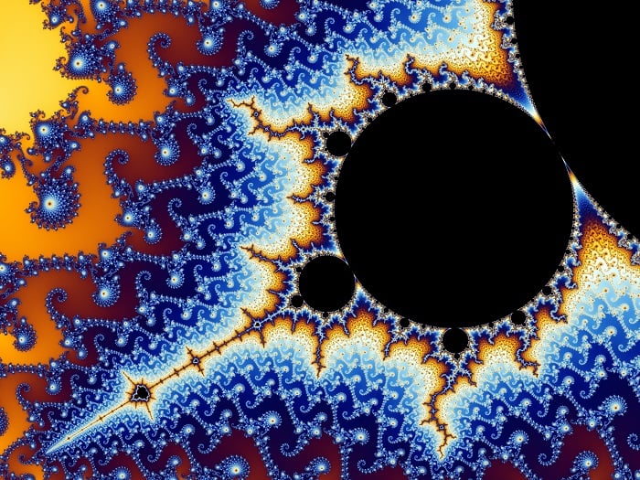 20th century marked the fractal geometry. This is a mandelbrot set.