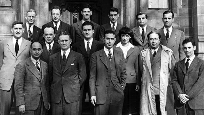 The scientists on the Manhattan Project team: The scientists on the Manhattan Project team developed the atomic bomb: Robert Oppenheimer, David Bohm, Leo Szilard, Eugene Wigner, Otto Frisch, Rudolf Peierls, Felix Bloch, Niels Bohr, Emilio Segre, James Franck, Enrico Fermi, Klaus Fuchs and Edward Teller