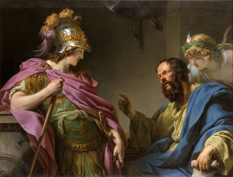 Alcibiades being taught by Socrates. Francois Andre Vincent.