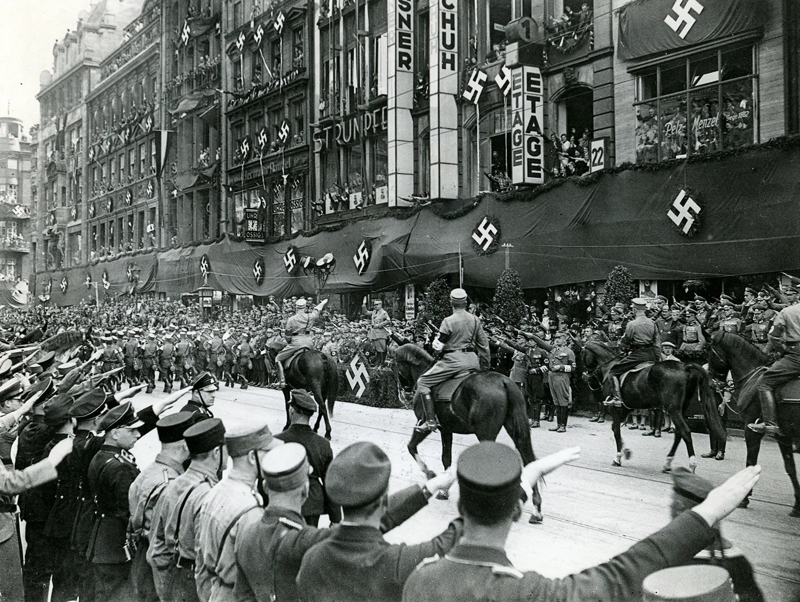 Ernst Rohm reviewing troops