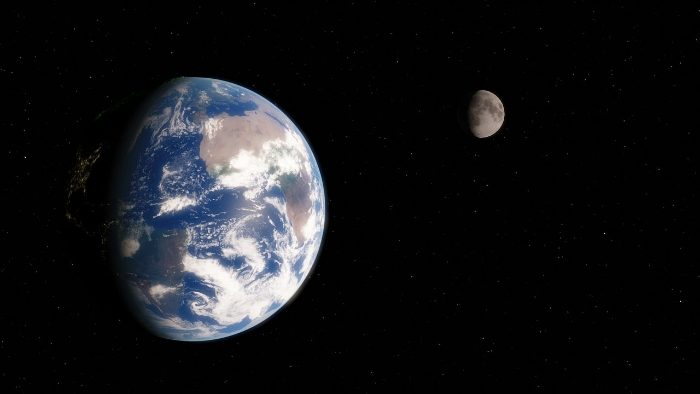 Planet Earth and its Moon