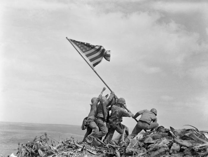 Raising the Flag on Iwo Jima, by Joe Rosenthal of the Associated Press.