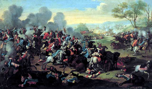 The Battle of Kolín in 1757 in Bohemia.