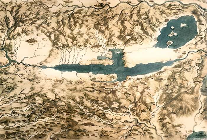 The Chiana Valley and Tuscany in 1502 by Leonardo da Vinci.