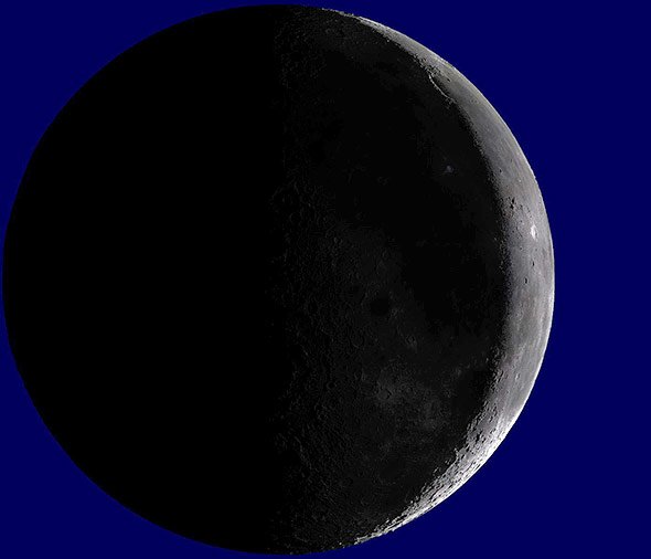 The thick crescent moon