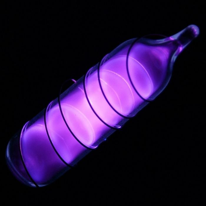 Typical purple glow from Argon gas