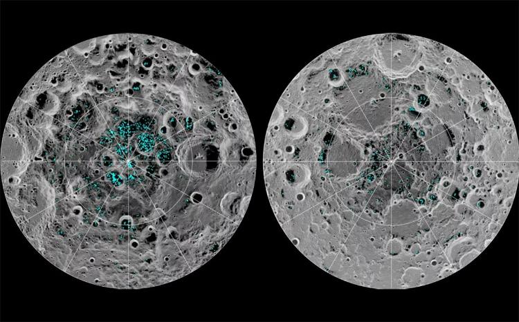 Water and oxygen on moon