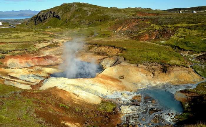 Hengill Volcano Nesjalaugar geothermal area  