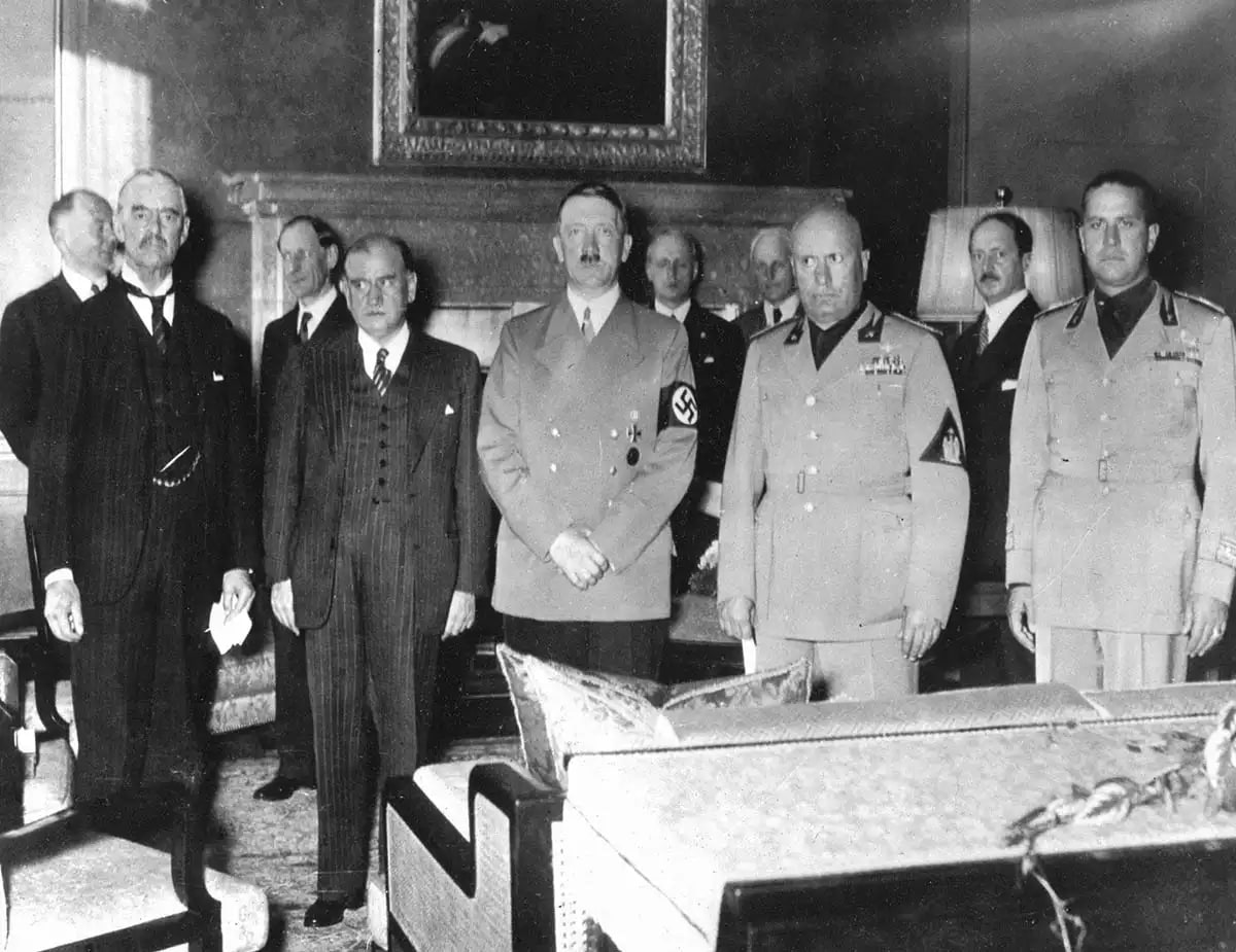 European Leaders at Munich, 1938.