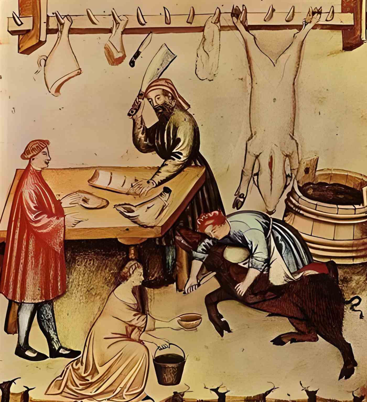 What were the butchery, meat, and sanitary rules in the Middle Ages