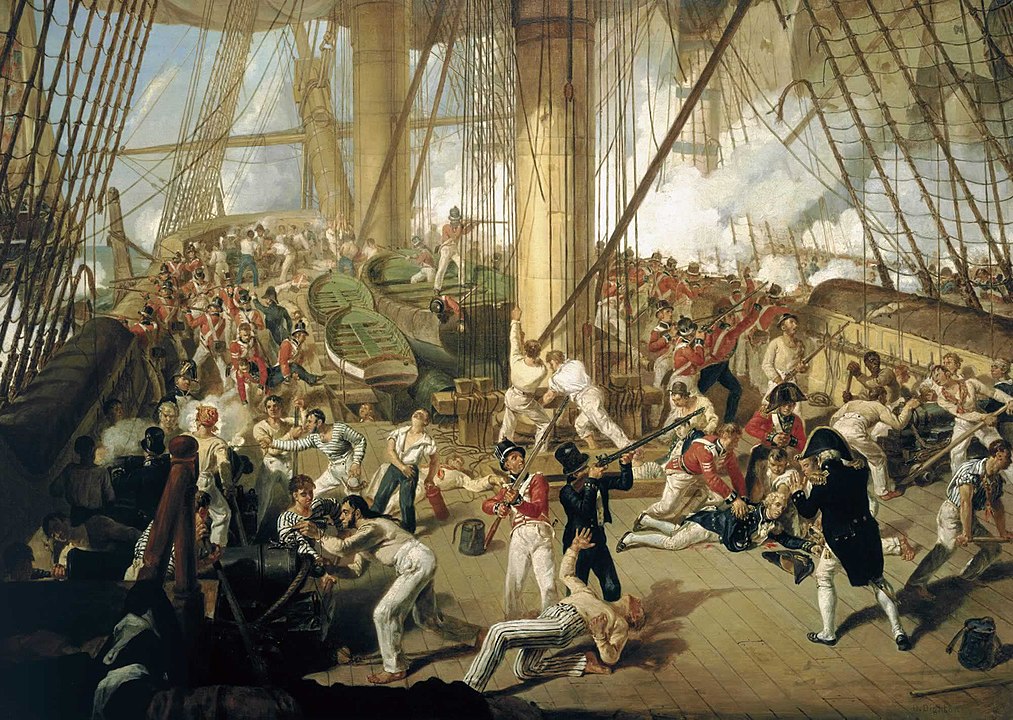 Death of Nelson on the deck of the HMS Victory.
