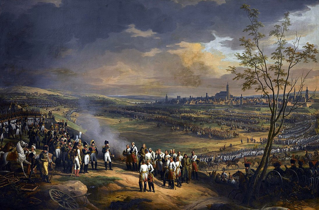 Napoleon takes the surrender of General Mack and the Austrian army at Ulm.