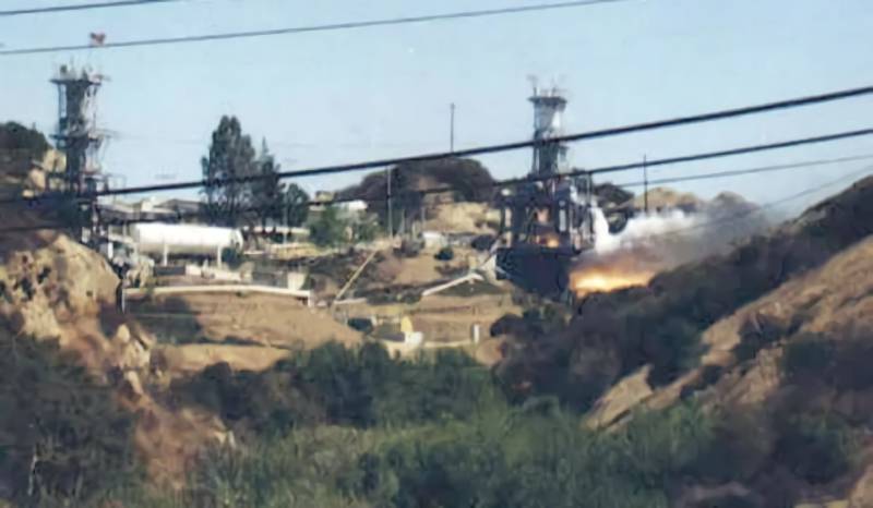 Smoke from a rocket test at the Santa Susana Field Laborator