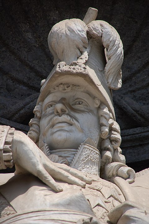 Statue of Joachim Murat on the façade of the Royal Palace of Naples.