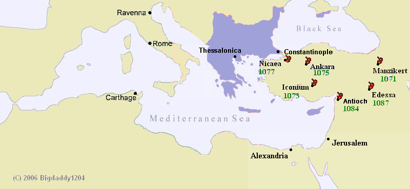 The Turks did not move into Anatolia until after Alp Arslan's death in 1072.