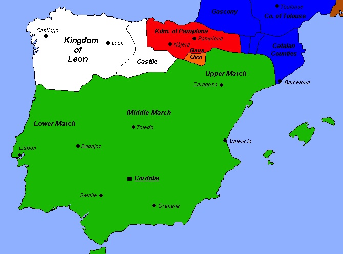 The Caliphate of Córdoba in the early 10th century.