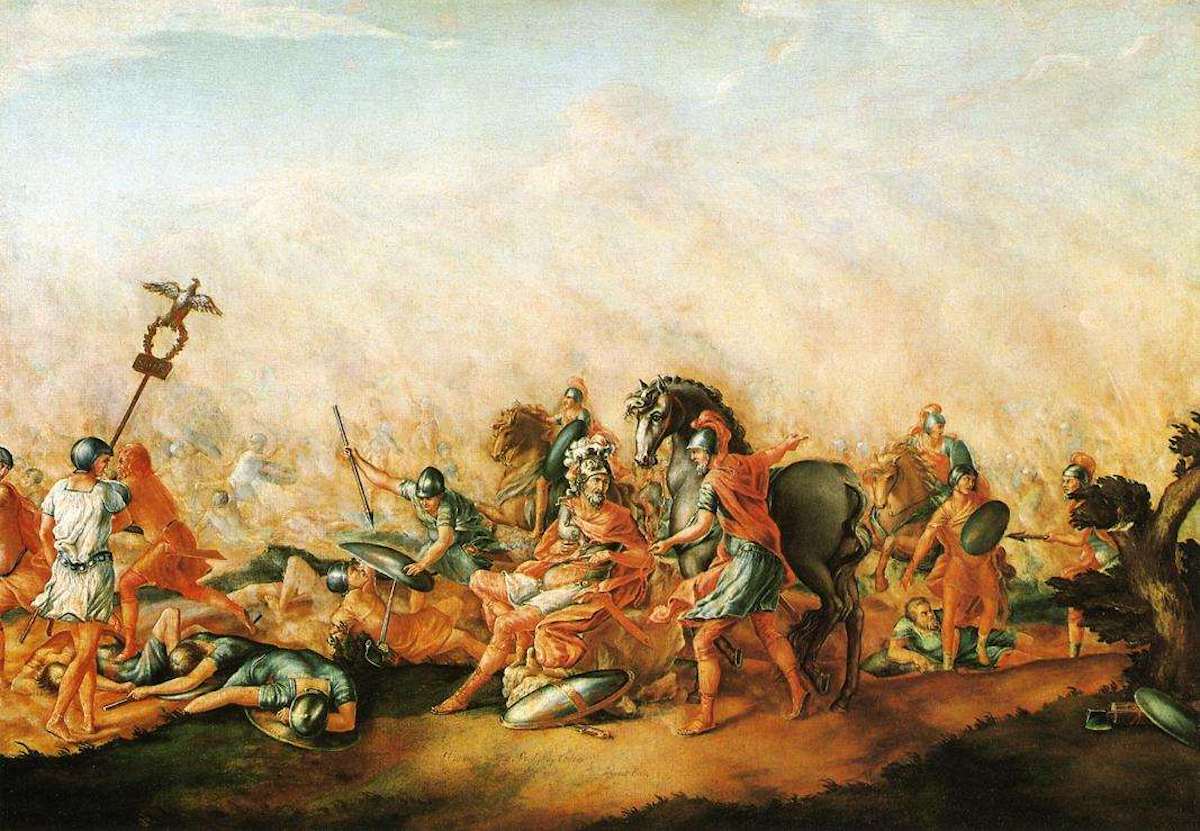 John Trumbull, The Death of Paulus Aemilius at the Battle of Cannae (1773)