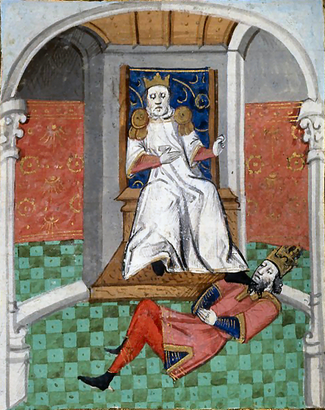 Alp Arslan humiliating Emperor Romanos IV.