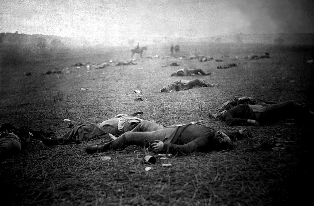 The most famous photo taken after the battle of Gettysburg.