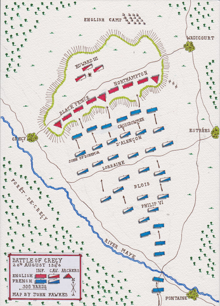 Battle of Crécy: King Edward III and Edward the Black Prince defeated ...