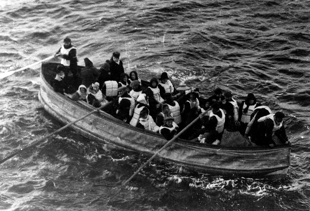 Photographed from the Carpathia's deck on April 15, 1912, is collapsible lifeboat D.