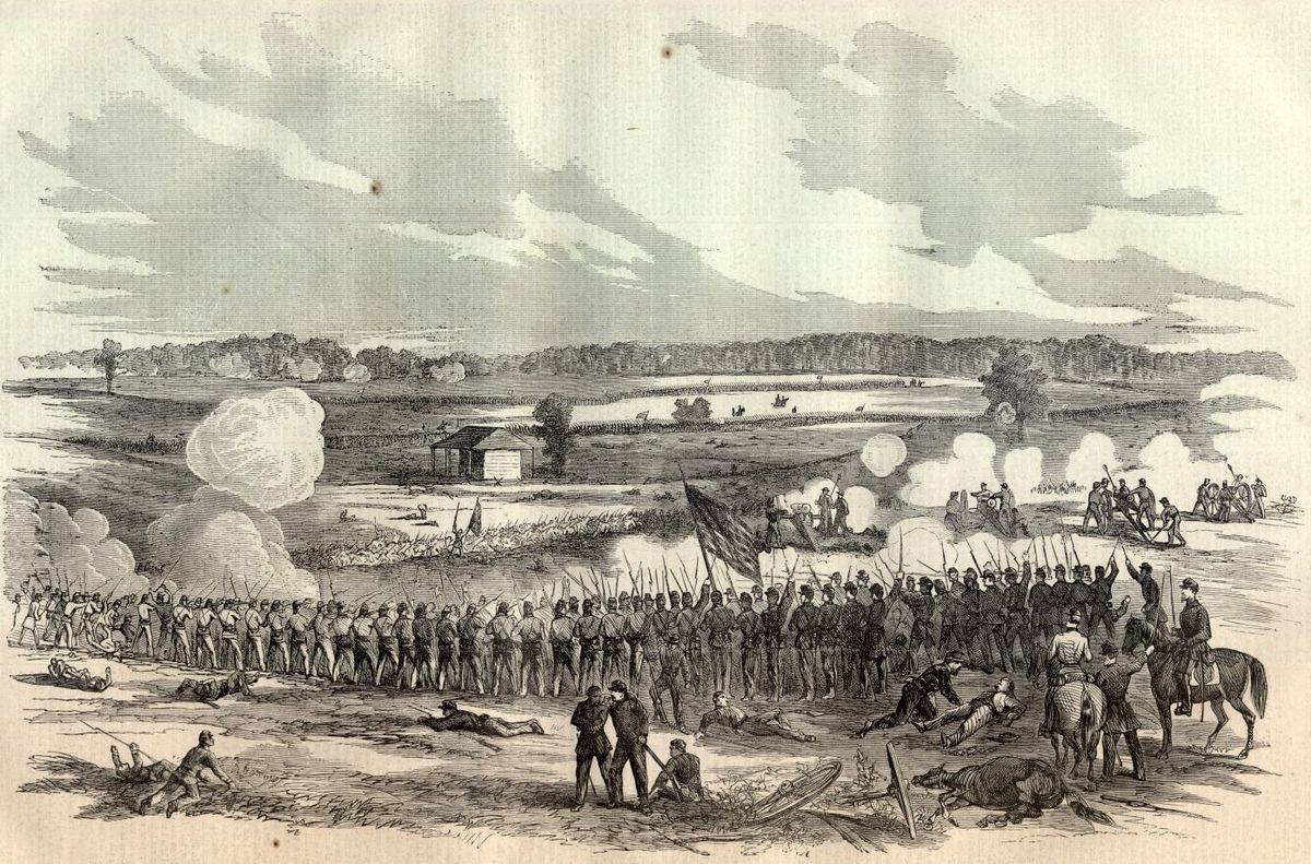 The Battle of Perryville as depicted in Harper's Weekly.