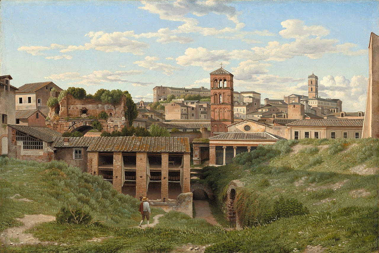 A view of the Cloaca Maxima as it appeared in 1814. Oil on canvas by Christoffer Wilhelm Eckersberg