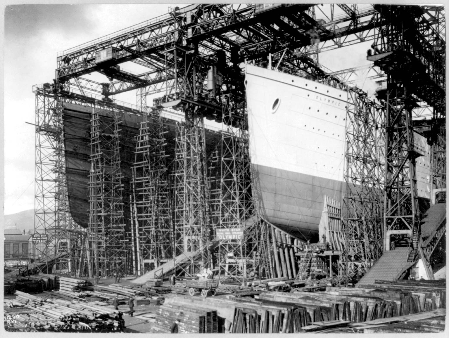 construction of the ships Olympic and Titanic.