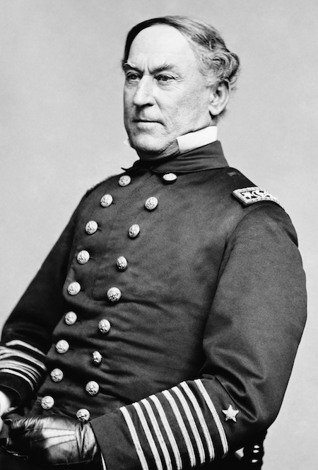 Farragut as a rear admiral, c. 1862–1864.