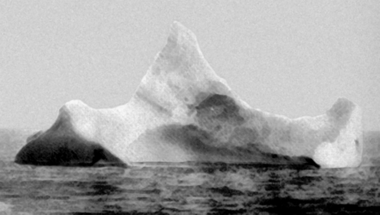 On the morning of April 15, 1912, the chief steward of the SS Prinz Adalbert took a photograph of the iceberg they believed Titanic had struck. 