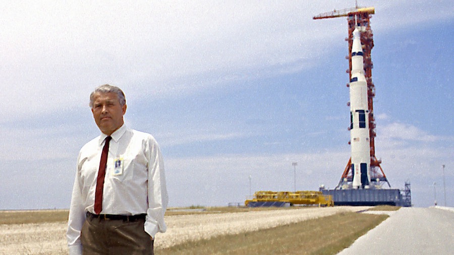 Rocket scientist Wernher von Braun worked for NASA after the war.
