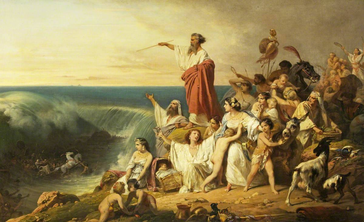 The children of Israel crossing the Red Sea. (by Frédéric Schopin (1804–1880), Art UK)