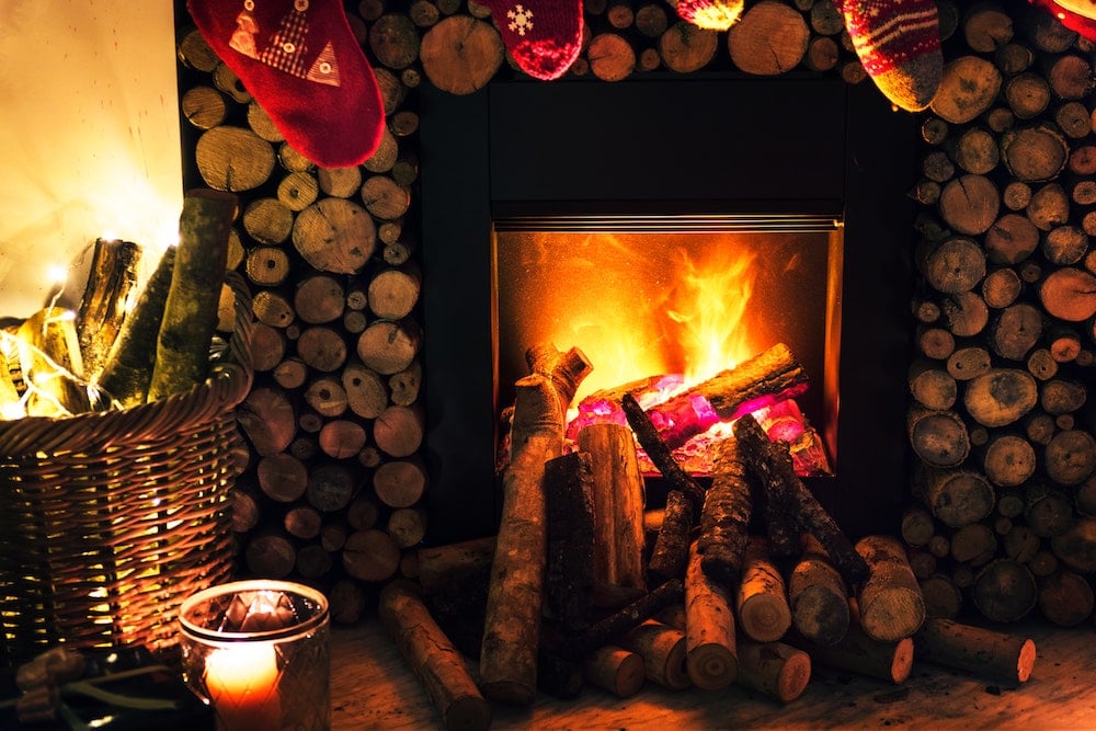 Yule hearth fire