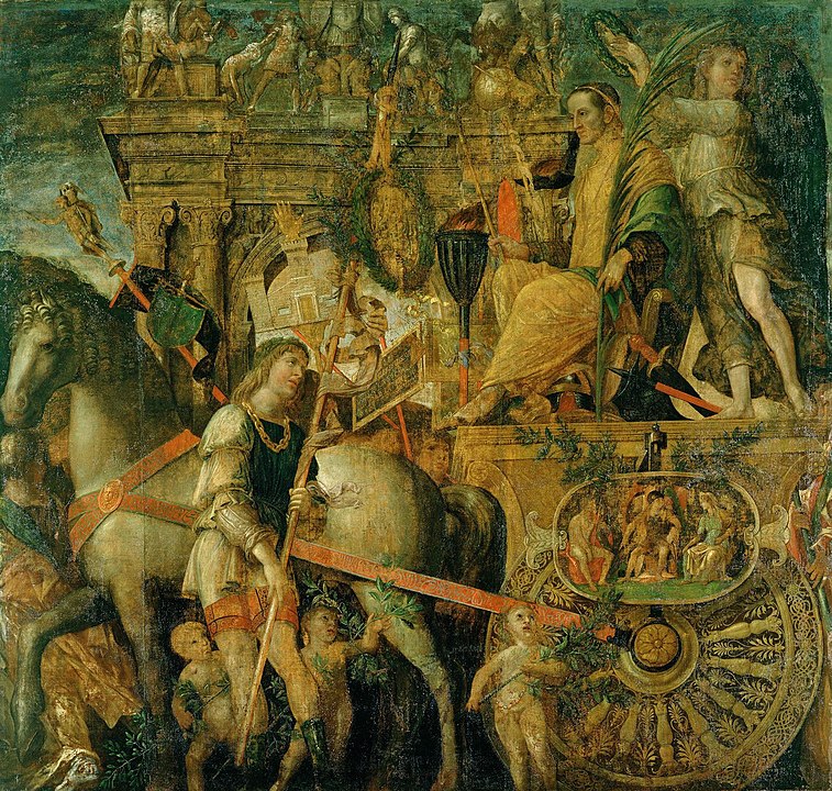 The Triumphs of Caesar IX: Julius Caesar, Andrea Mantegna, circa 1488.