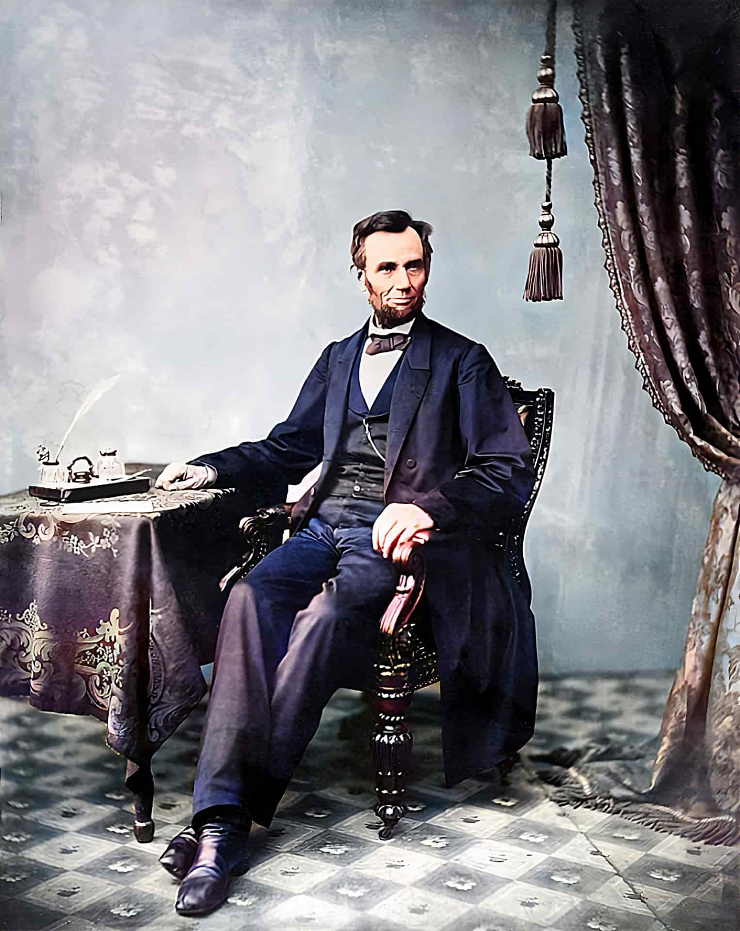 Abraham Lincoln sitting