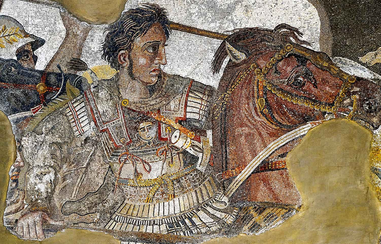 The Alexander Mosaic is the most famous and probably the only authentic mosaic of the Macedonian king. The overall hair color and the fair skin complexion appears to be coherent.