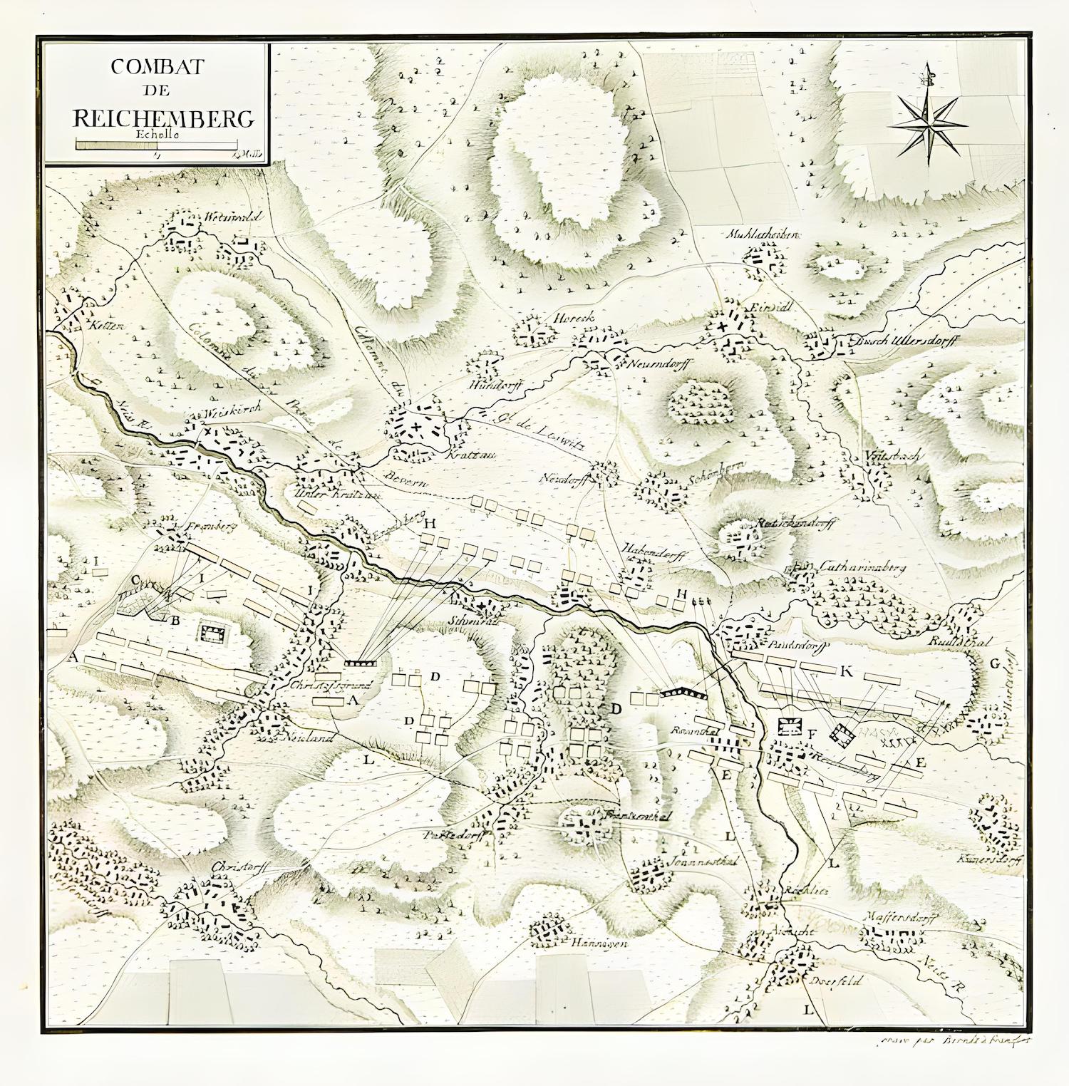 Battle plan at Reichenberg.