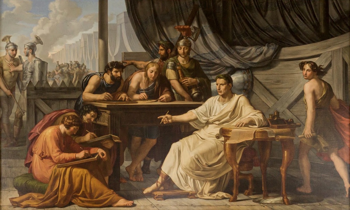 Caesar Dictates His Commentaries. Artist: Felice Giani e Pelagio Pelagi.