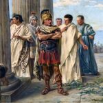 julius caesar's height: This pictures shows him full body standing upright.